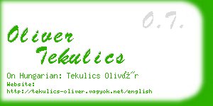 oliver tekulics business card